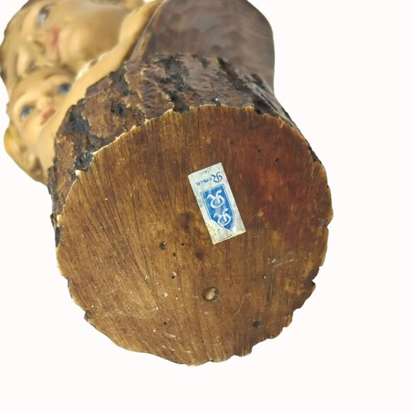 St. Anthony of Padua & Child Religious Vintage Statue Bust Italian Resin 10" - Picture 6 of 8